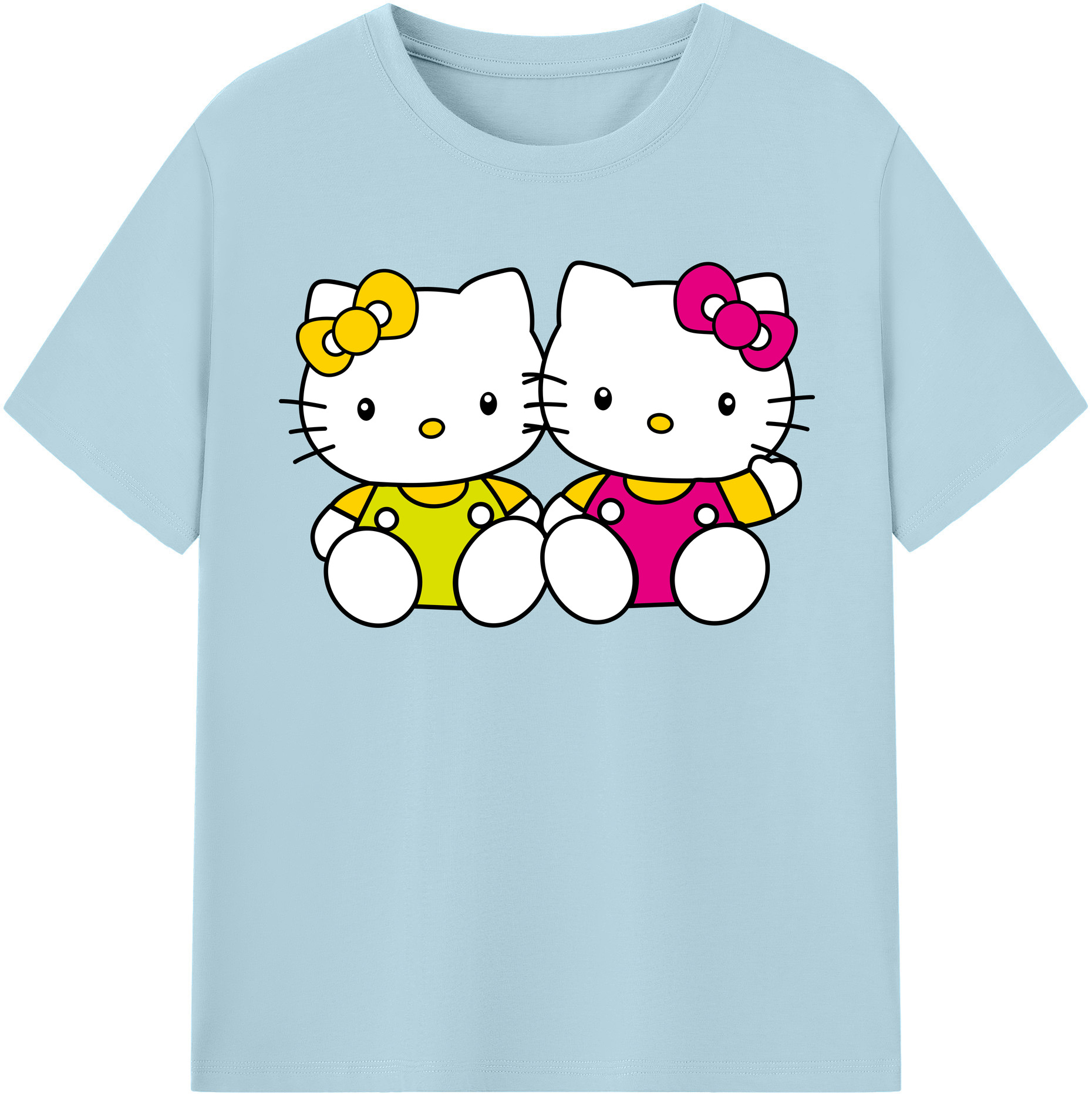 （画像用） Hello Kitty ハローキティ 綿100％半袖Tシャツ（フロントプリント）